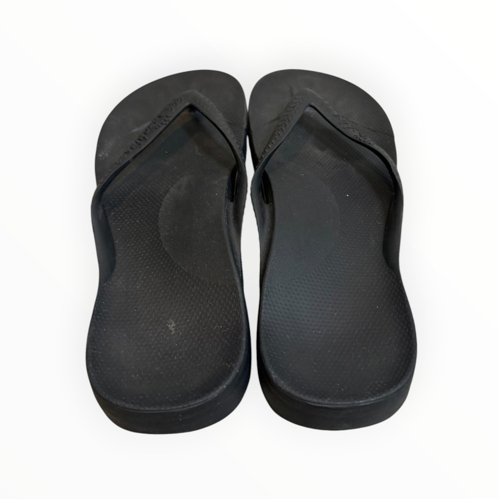 Archies Arch Support Flip Flops Black Orthotic Sandals Womens 9 Mens 8 - Picture 3 of 8